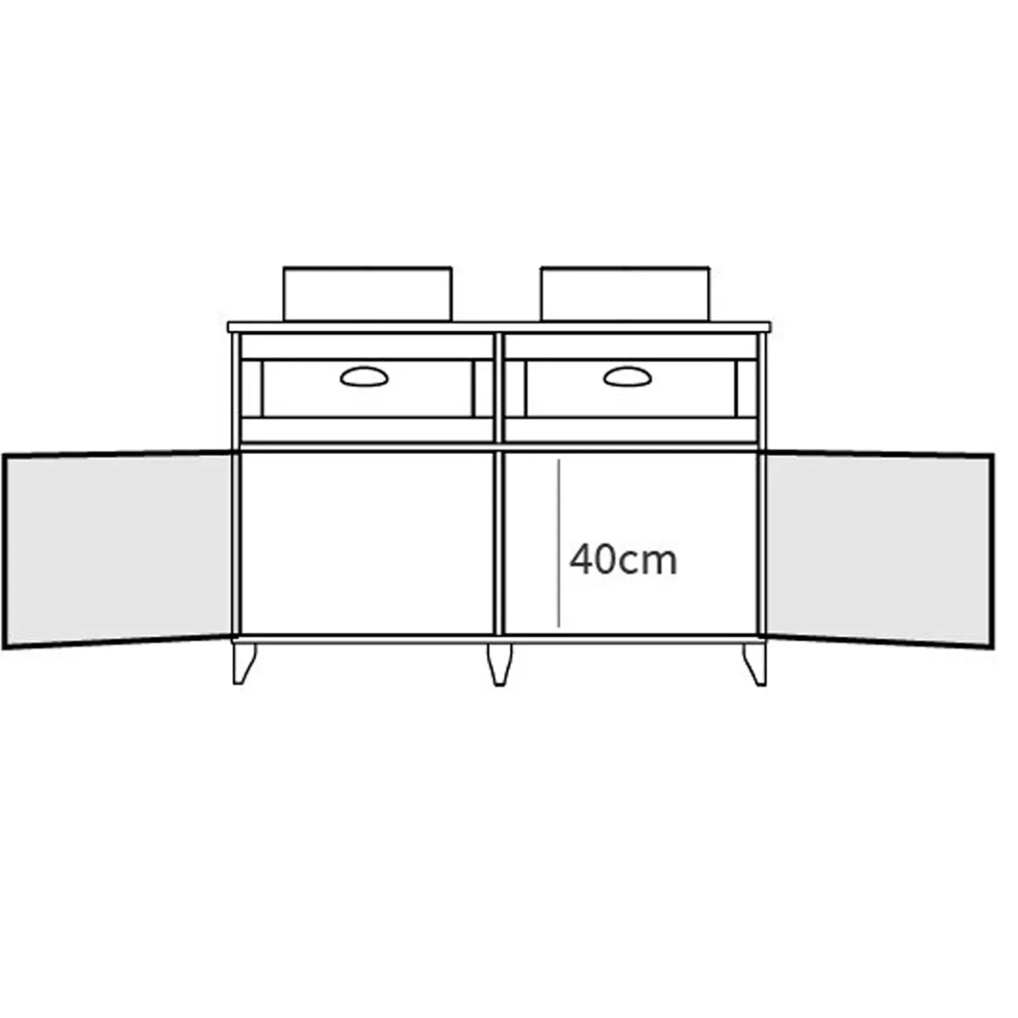 Garnero Arredamenti Mobile bagno a terra 120cm con doppio lavabo e colonna shabby bianco rovere Ilias New