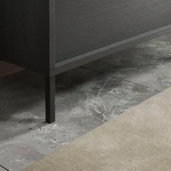 Garnero Arredamenti Mobile bagno a terra 105cm con lavabo 2 cassetti nero frassinato Absolut Best