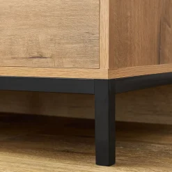 Garnero Arredamenti Mobile bagno a terra 100cm con lavabo 1 anta 1 cassetto rovere bianco Jasmund Online