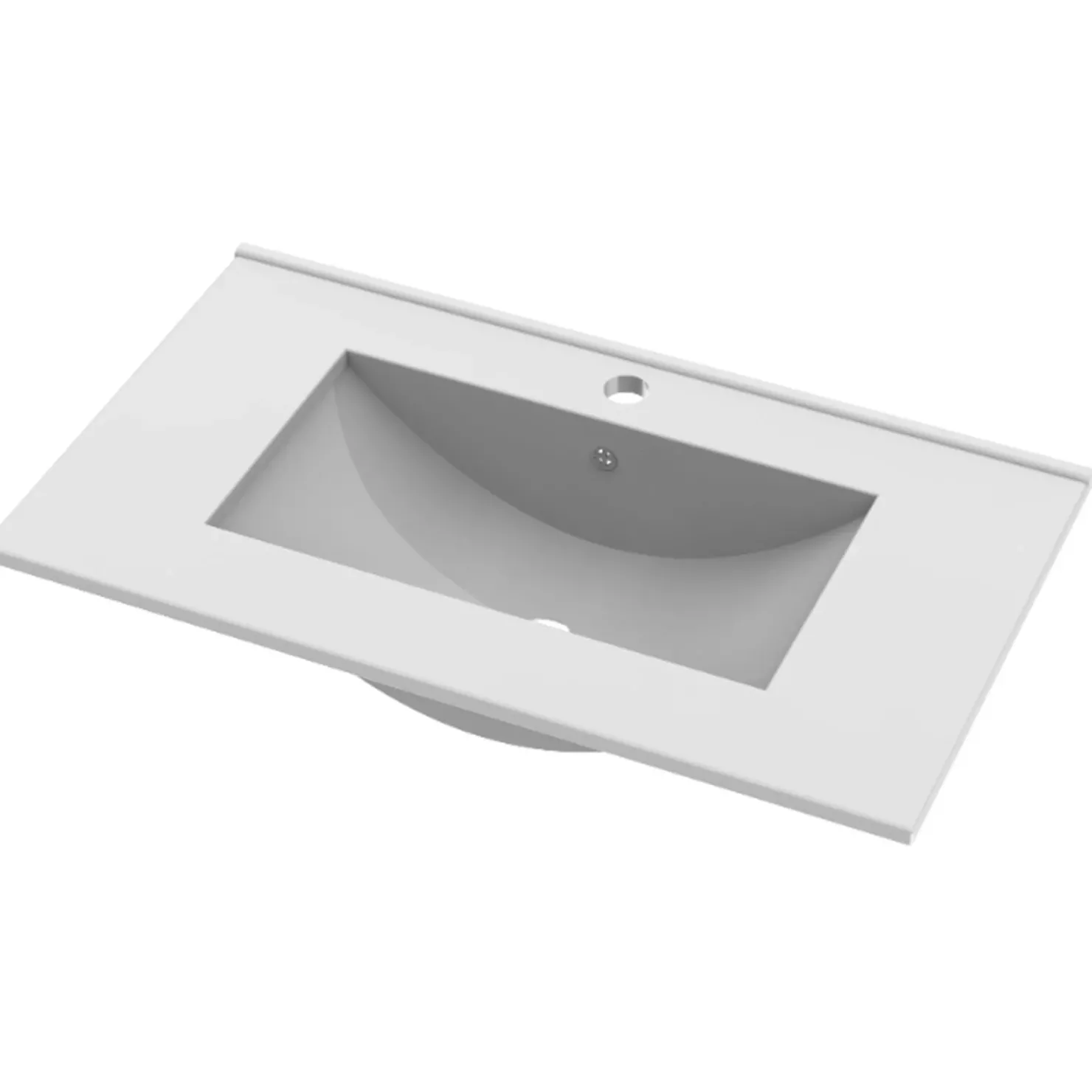 Garnero Arredamenti Mobile bagno a terra 82cm con lavabo e specchio 3 cassetti Shutter Bianco Opaco Hot