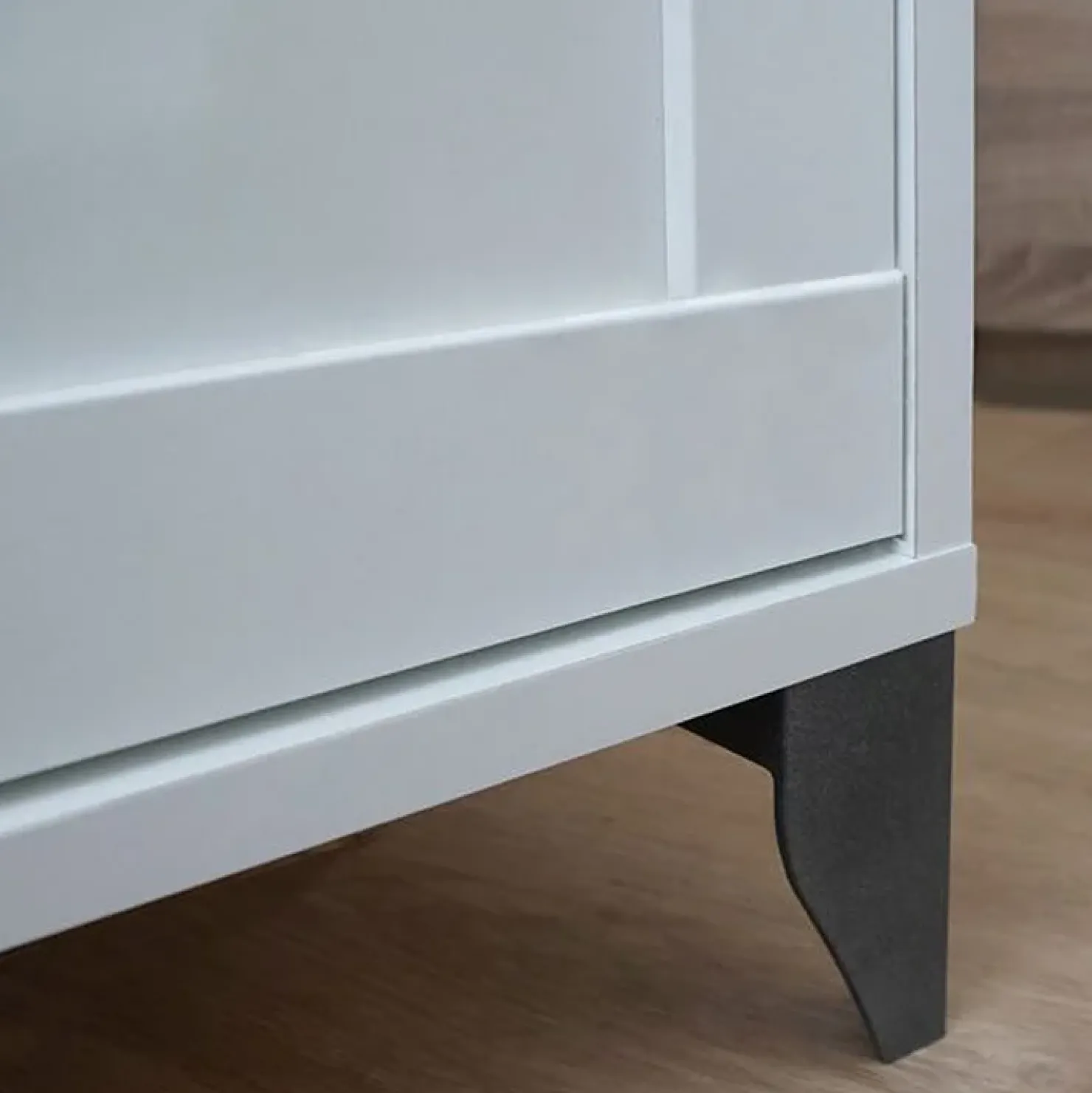 Garnero Arredamenti Mobile bagno a terra 120cm con doppio lavabo 2 ante 2 cassetti bianco rovere Ilias Clearance