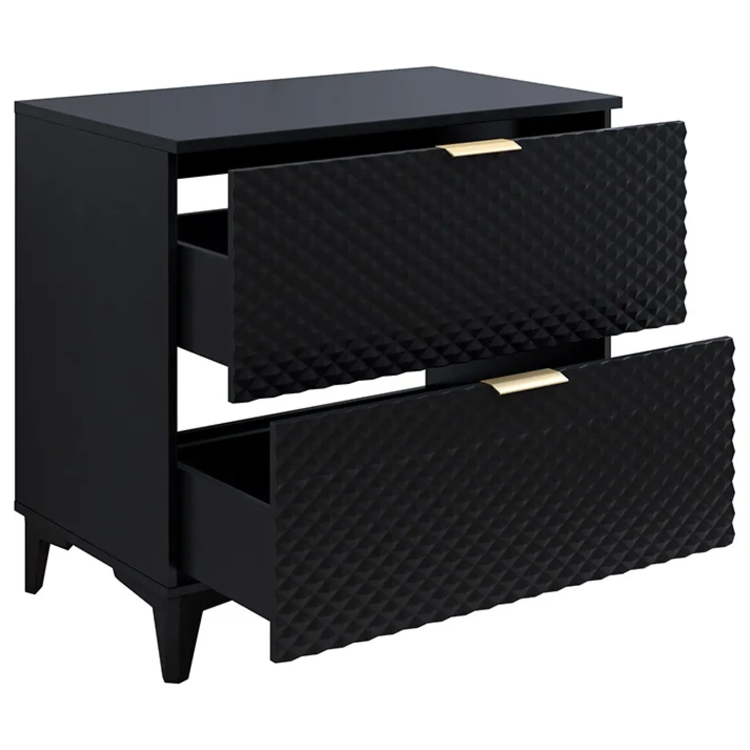 Garnero Arredamenti Mobile bagno a terra 81cm con colonna nero frontali decorati Konny Nero Lucido - Nero opaco Hot
