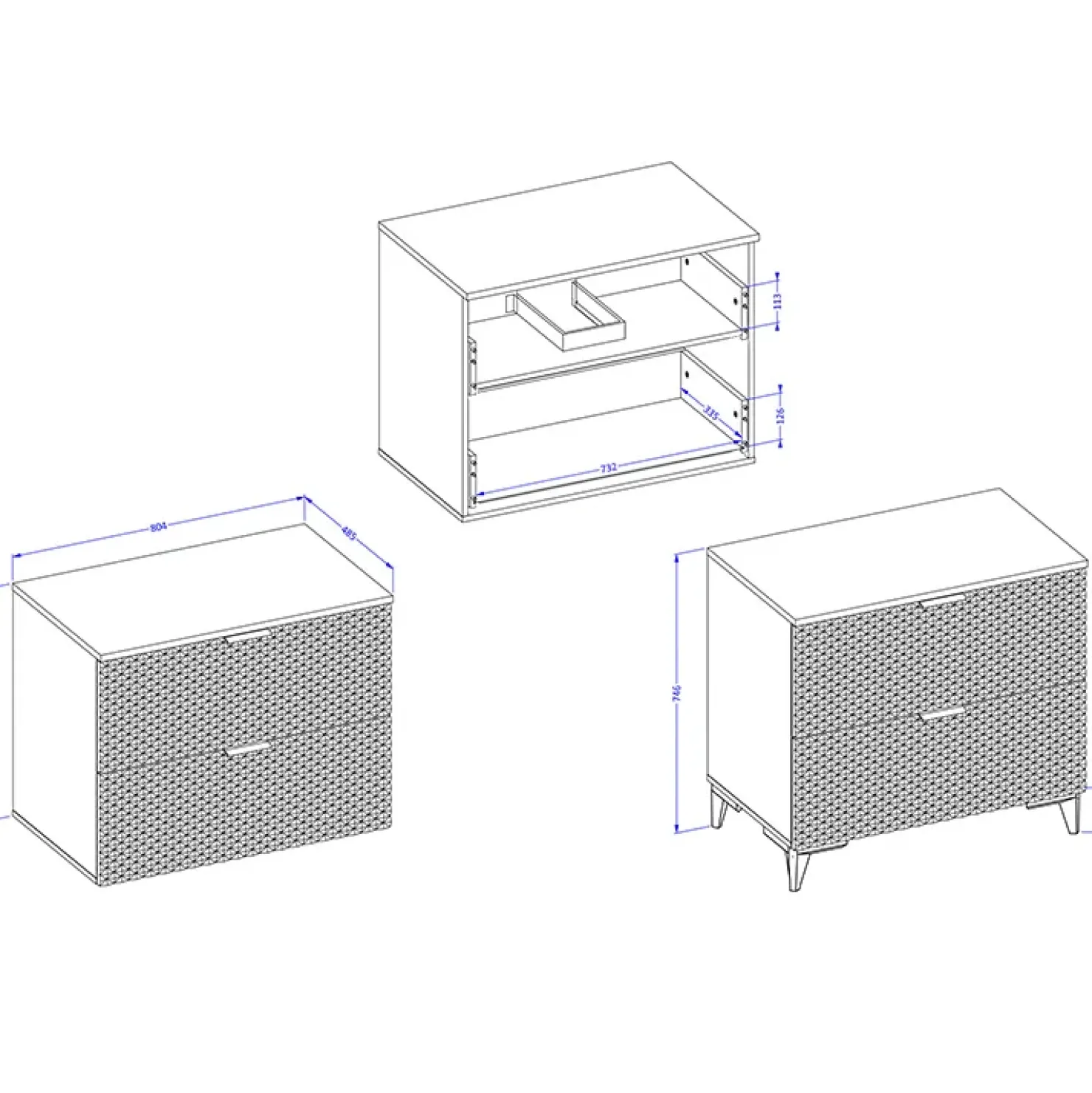 Garnero Arredamenti Mobile bagno a terra 81cm con colonna nero frontali decorati Konny Nero Lucido - Nero opaco Hot