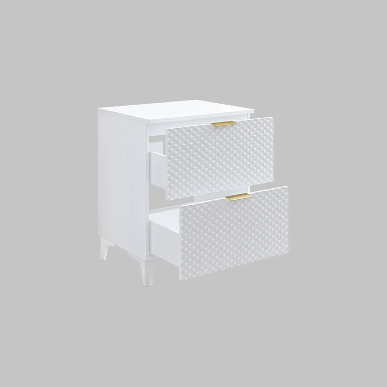 Garnero Arredamenti Mobile bagno a terra 61cm con colonna bianco frontali decorati Konny Bianco Lucido - Bianco opaco Hot