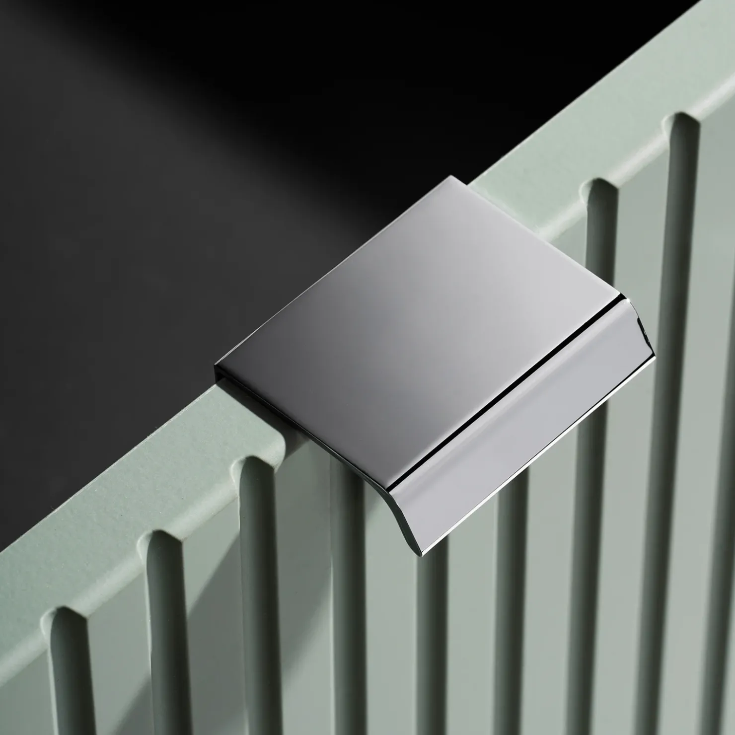 Garnero Arredamenti Mobile bagno sospeso cannettato 50cm con lavabo, specchio e colonna verde salvia rovere Greeny Clearance