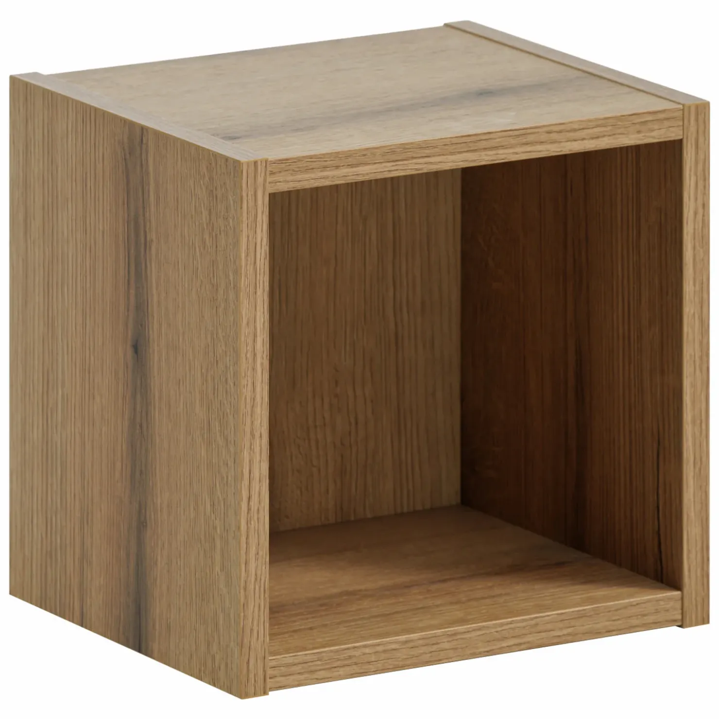 Garnero Arredamenti Mobile bagno sospeso cannettato 50cm con lavabo, specchio e colonna verde salvia rovere Greeny Clearance