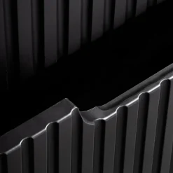 Garnero Arredamenti Mobile bagno sospeso cannettato 80cm con lavabo e colonna rovere Cleany Nero New