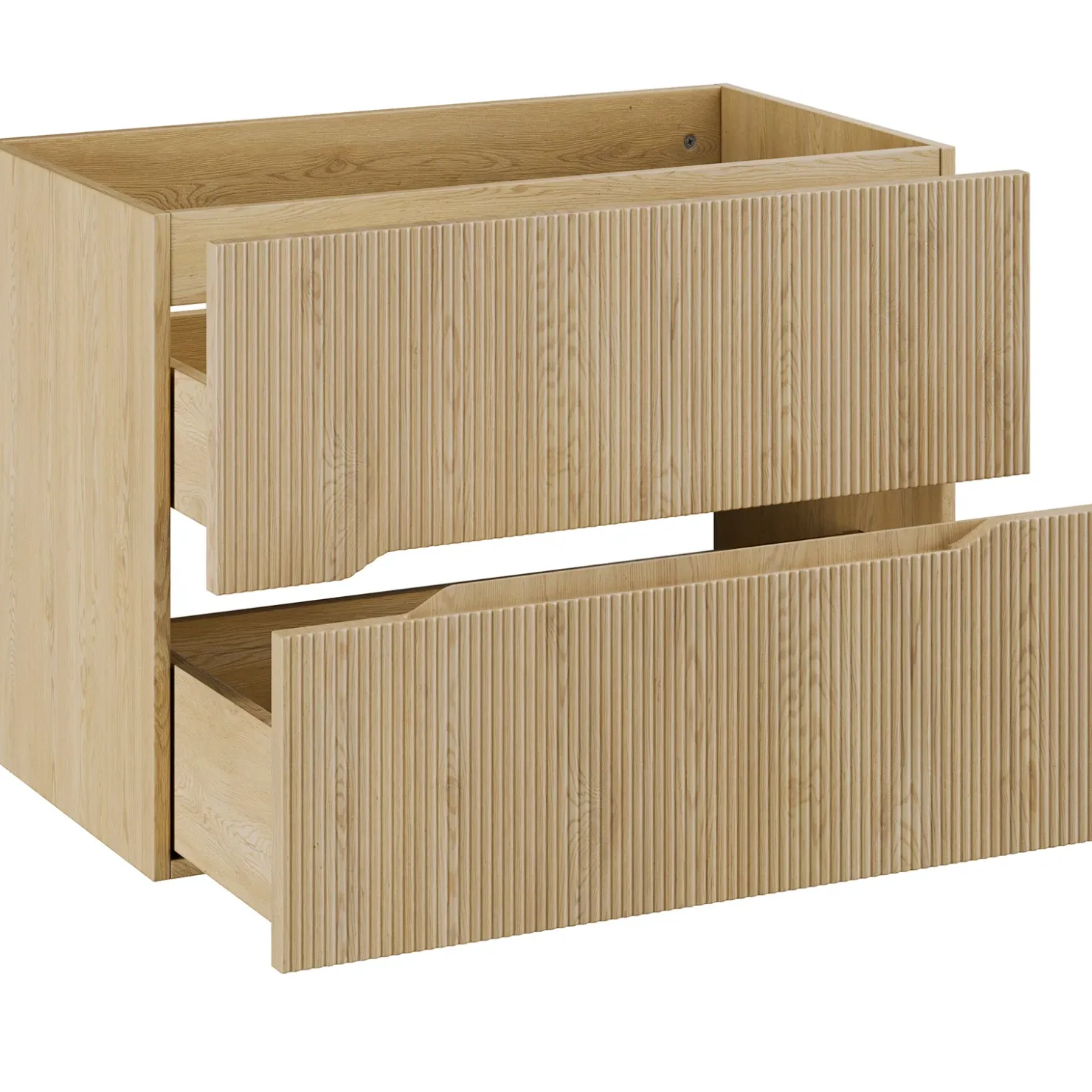 Garnero Arredamenti Mobile bagno sospeso cannettato 80cm con colonna rovere Pretty Sale