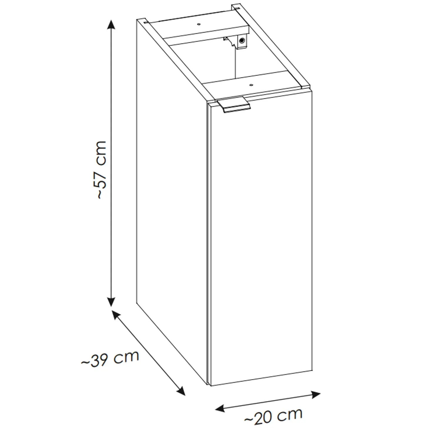 Garnero Arredamenti Mobile bagno sospeso cannettato 120cm 5 ante bianco rovere Cleany Online