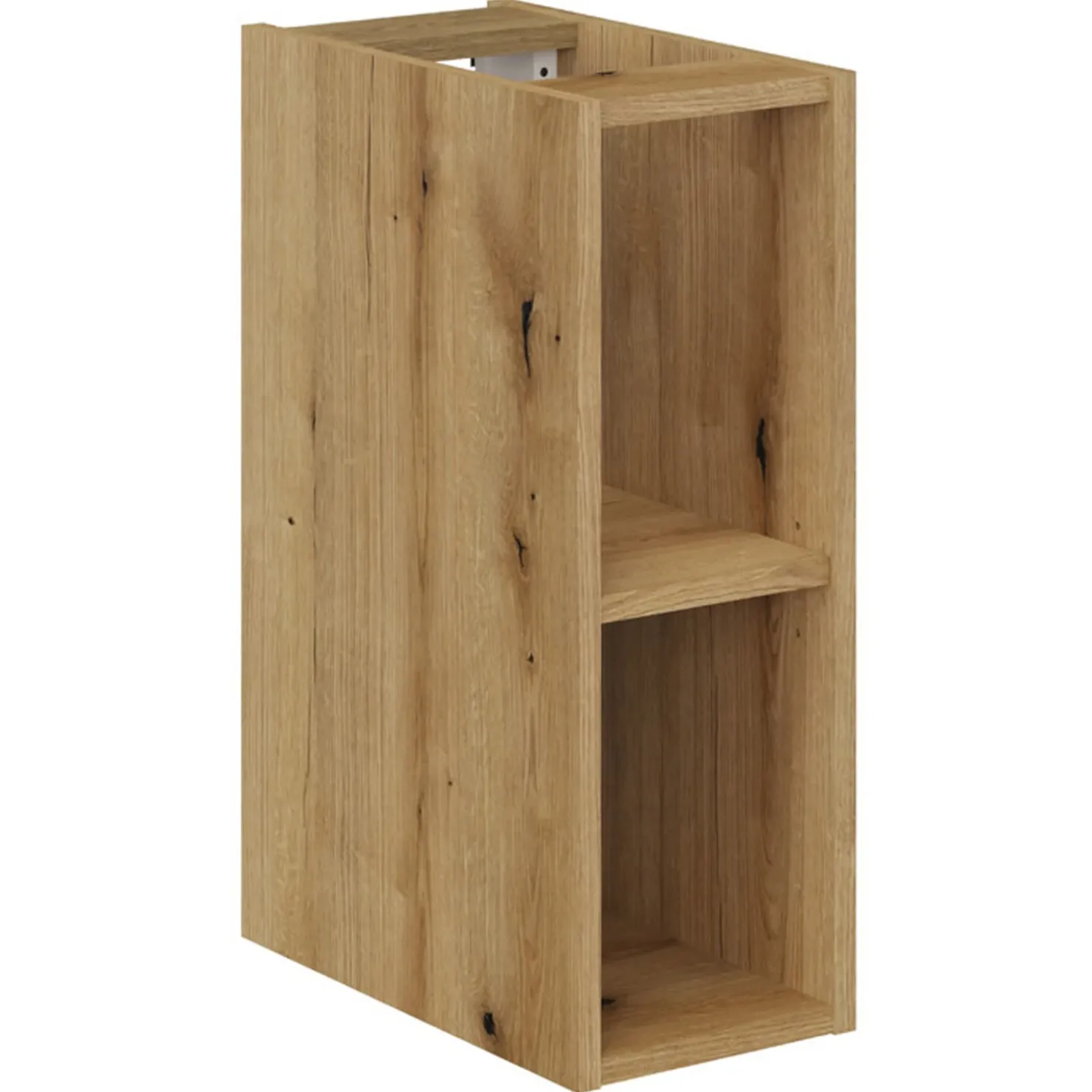 Garnero Arredamenti Mobile bagno sospeso cannettato 120cm 4 ante e 2 vani bianco rovere Cleany Clearance