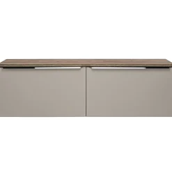 Garnero Arredamenti Mobile bagno sospeso 160cm 2 cassettoni e 2 cassetti attrezzati grigio quercia Serif Outlet