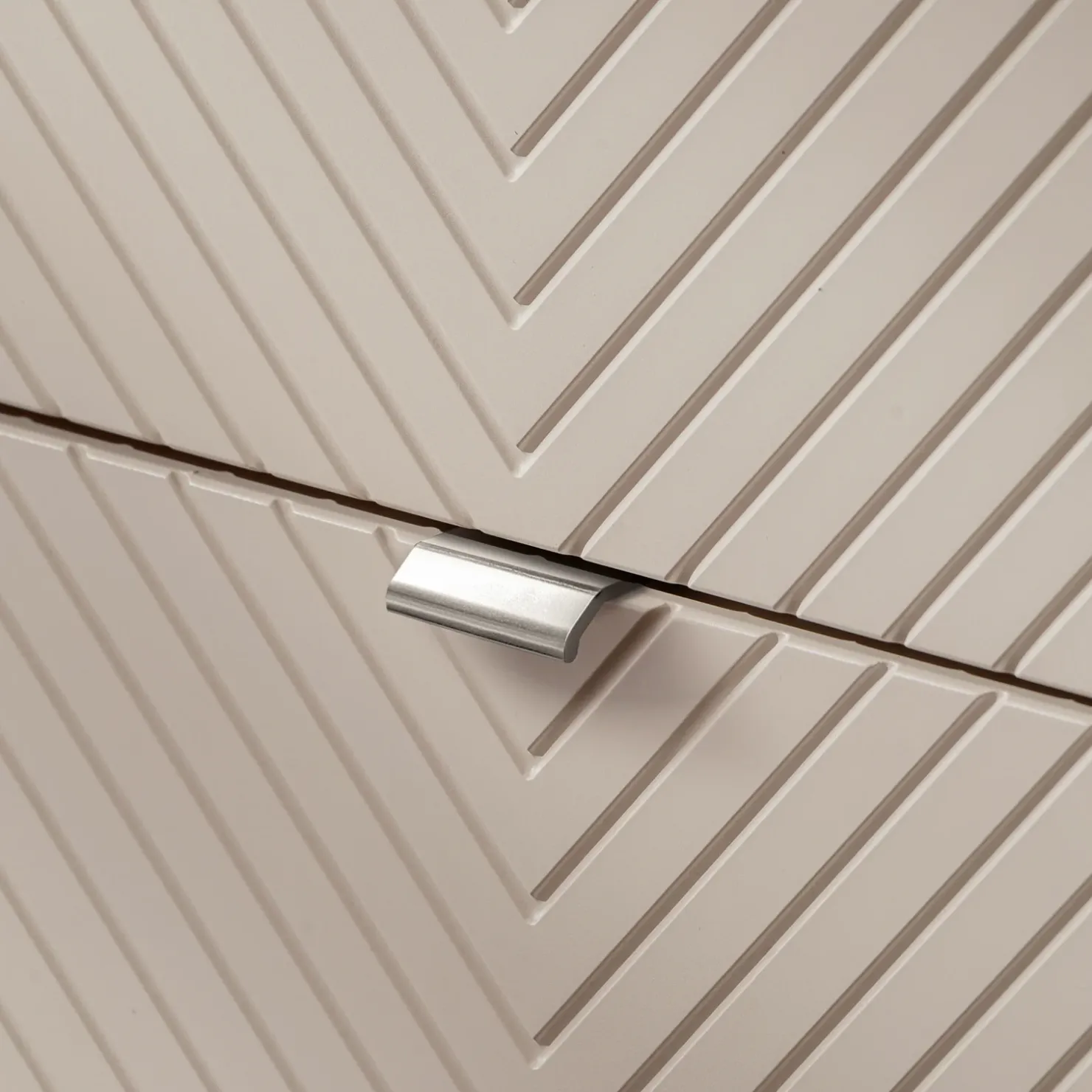 Garnero Arredamenti Mobile bagno sospeso 160cm 4 cassetti e portabiancheria beige cashmere Neutry Hot