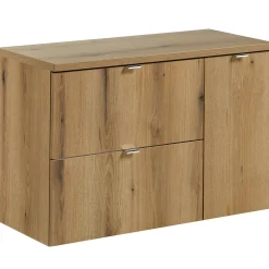 Garnero Arredamenti Mobile bagno sospeso 90cm 2 cassetti 1 anta Rovery Rovere Best