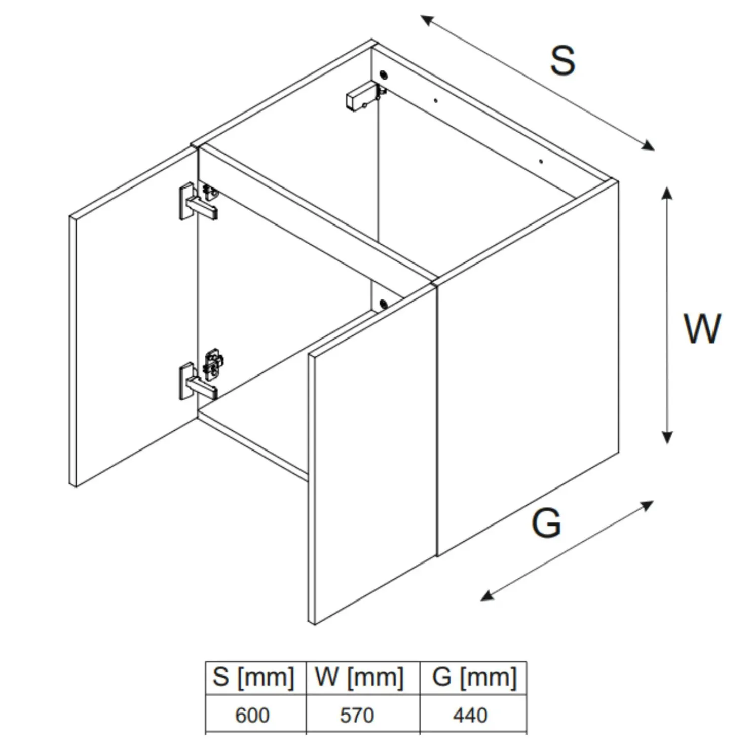 Garnero Arredamenti Mobile bagno sospeso 90cm 3 ante beige rovere Swim Beige - Rovere Online