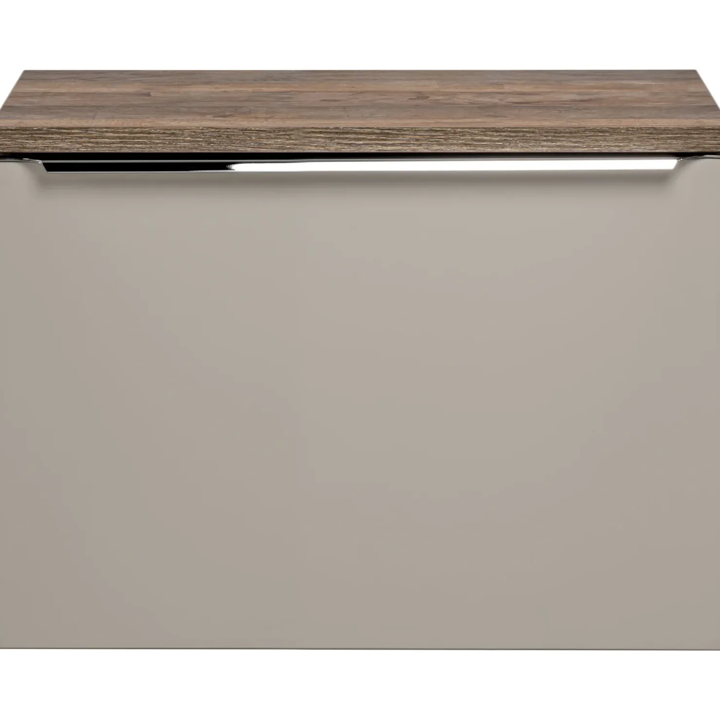 Garnero Arredamenti Mobile bagno sospeso 60cm 1 cassettone e 1 cassetto attrezzato grigio quercia Serif Outlet