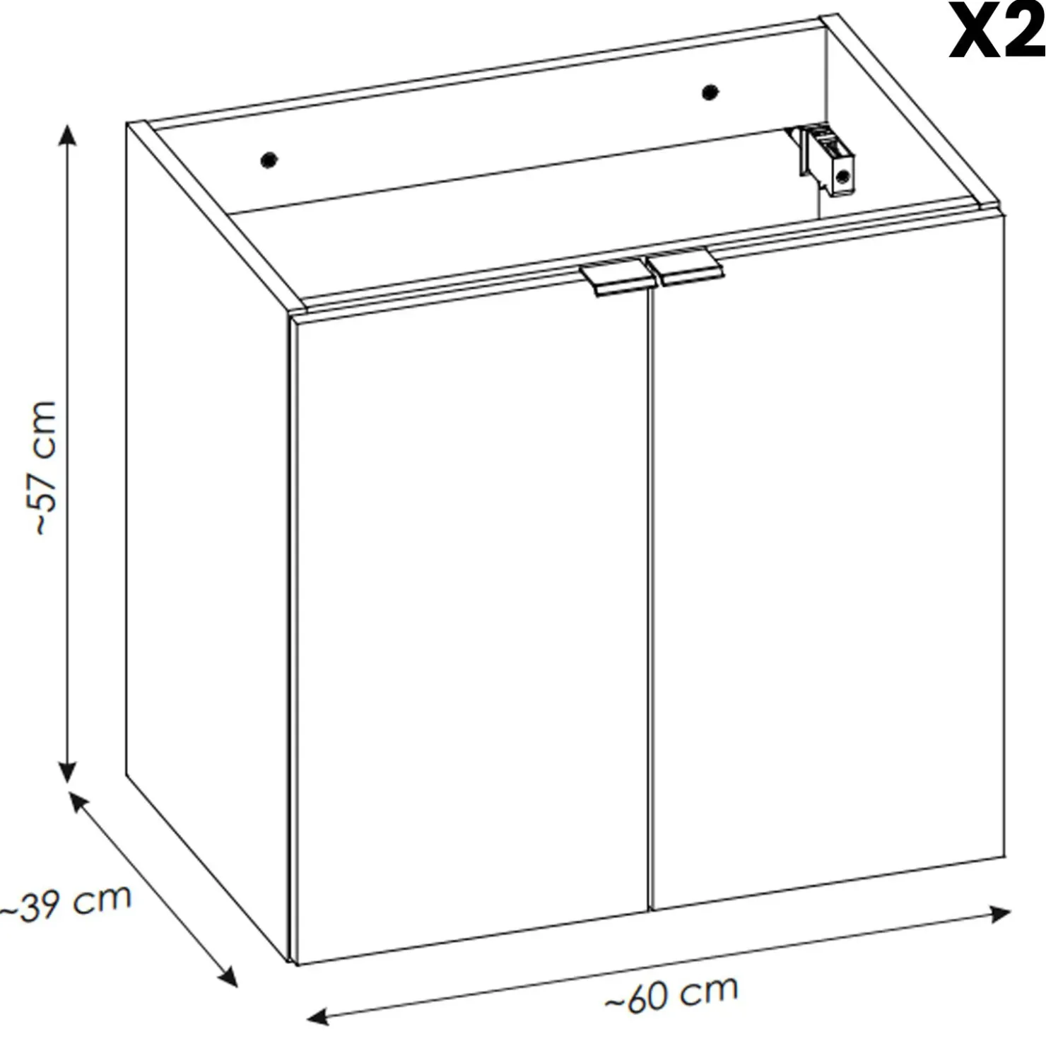 Garnero Arredamenti Mobile bagno sospeso 140cm 4 ante con colonna rovere Rovery Online
