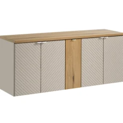 Garnero Arredamenti Mobile bagno sospeso 140cm 5 ante beige cashmere Neutry Online