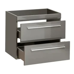 Garnero Arredamenti Mobile bagno sospeso 60cm 2 cassetti grigio lucido Zadar New