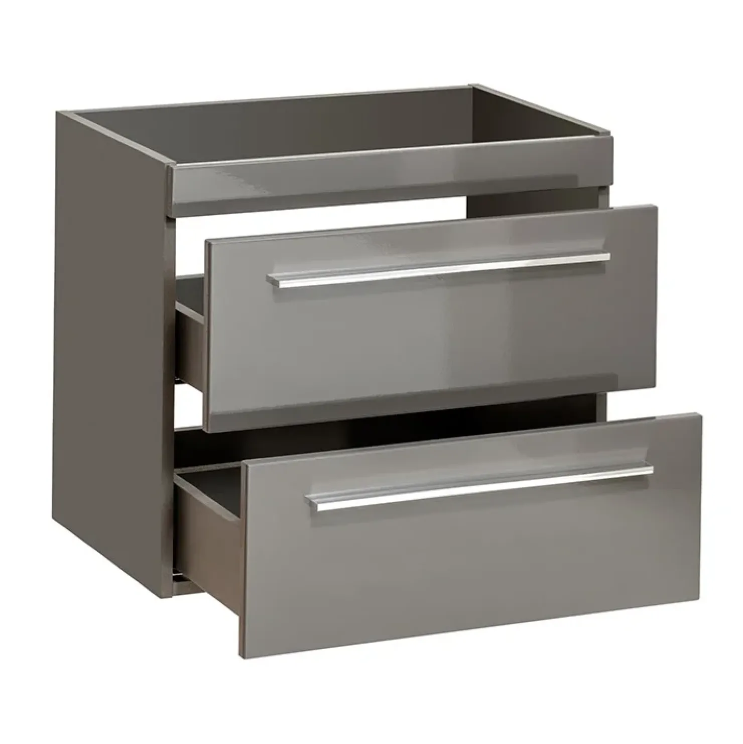 Garnero Arredamenti Mobile bagno sospeso 60cm 2 cassetti grigio lucido Zadar New