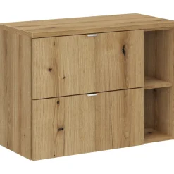 Garnero Arredamenti Mobile bagno sospeso 80cm 2 cassetti e vani rovere Rovery Sale