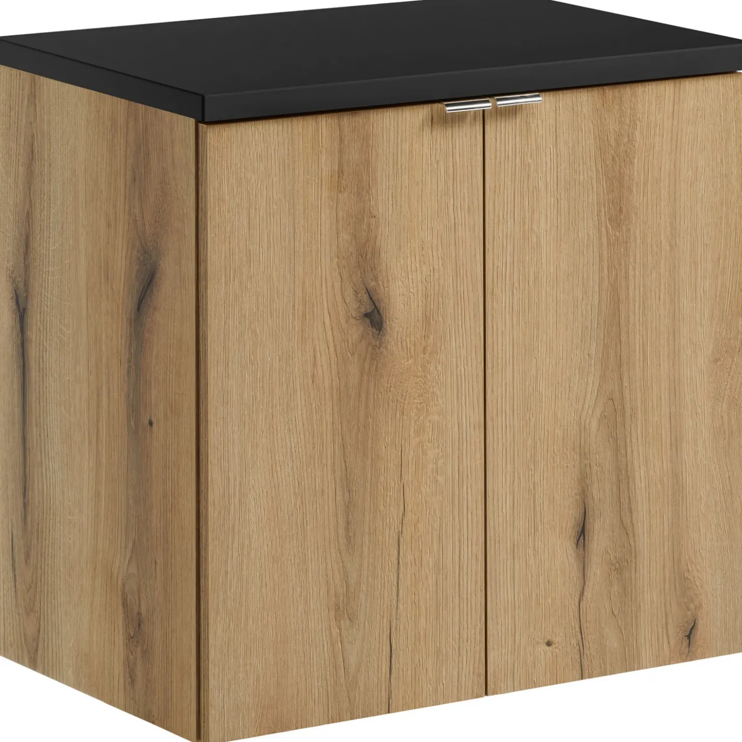 Garnero Arredamenti Mobile bagno sospeso 60cm 2 ante rovere nero Rovery Rovere - Nero Sale