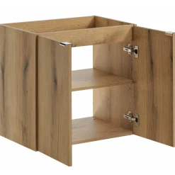 Garnero Arredamenti Mobile bagno sospeso 60cm 2 ante rovere nero Rovery Rovere - Nero Sale