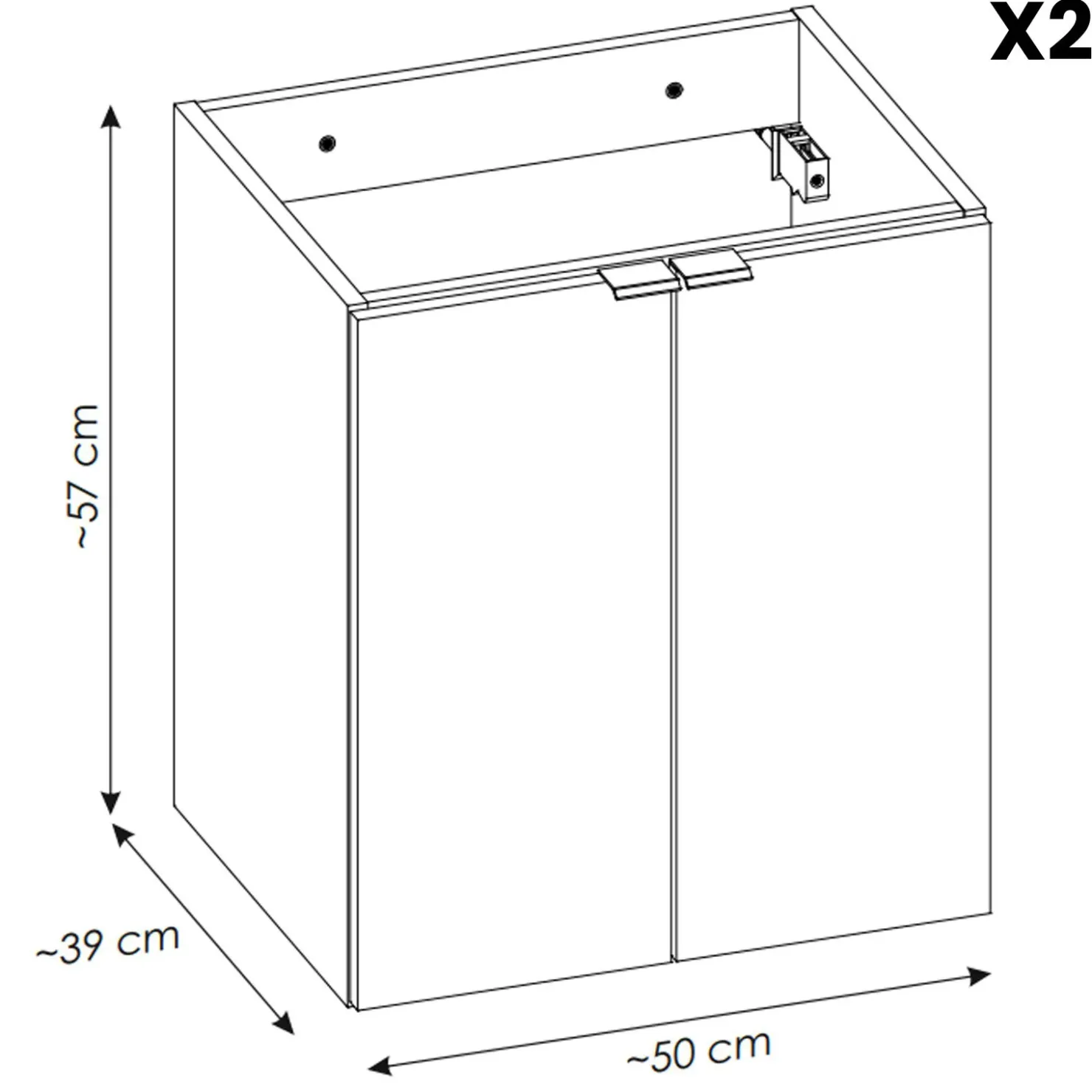 Garnero Arredamenti Mobile bagno sospeso 100cm 4 ante Rovery Rovere Hot