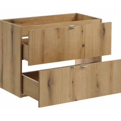 Garnero Arredamenti Mobile bagno sospeso 80cm con colonna rovere Rovery New