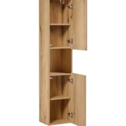 Garnero Arredamenti Mobile bagno sospeso 80cm con colonna rovere Rovery New