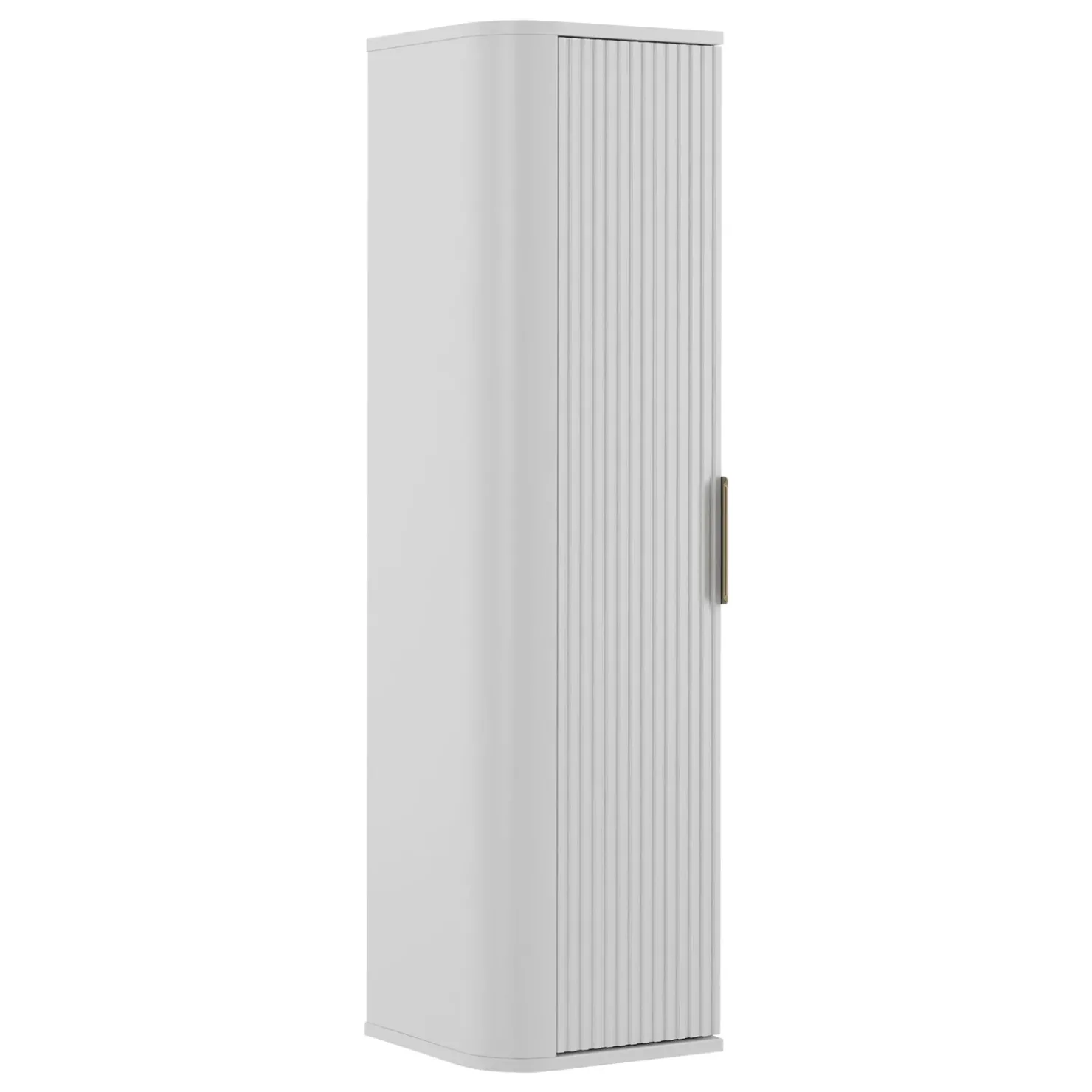 Garnero Arredamenti Mobile bagno sospeso 90cm con lavabo, colonna e pensile cannettato bianco Lusso New