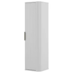 Garnero Arredamenti Mobile bagno sospeso 90cm con lavabo, colonna e pensile cannettato bianco Lusso New