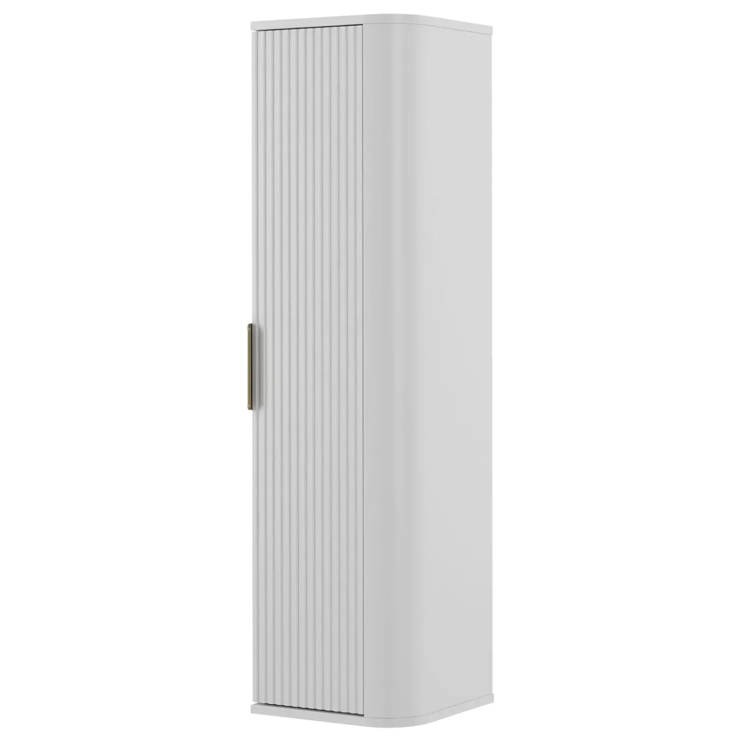 Garnero Arredamenti Mobile bagno sospeso 90cm con lavabo, colonna e pensile cannettato bianco Lusso New