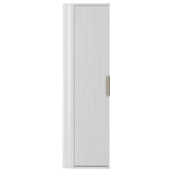 Garnero Arredamenti Mobile bagno sospeso 90cm con lavabo, colonna e pensile cannettato bianco Lusso New