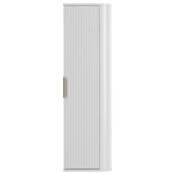 Garnero Arredamenti Mobile bagno sospeso 90cm con lavabo, colonna e pensile cannettato bianco Lusso New