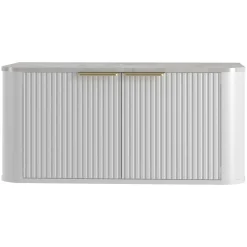 Garnero Arredamenti Mobile bagno sospeso 90cm con lavabo, colonna e pensile cannettato bianco Lusso New