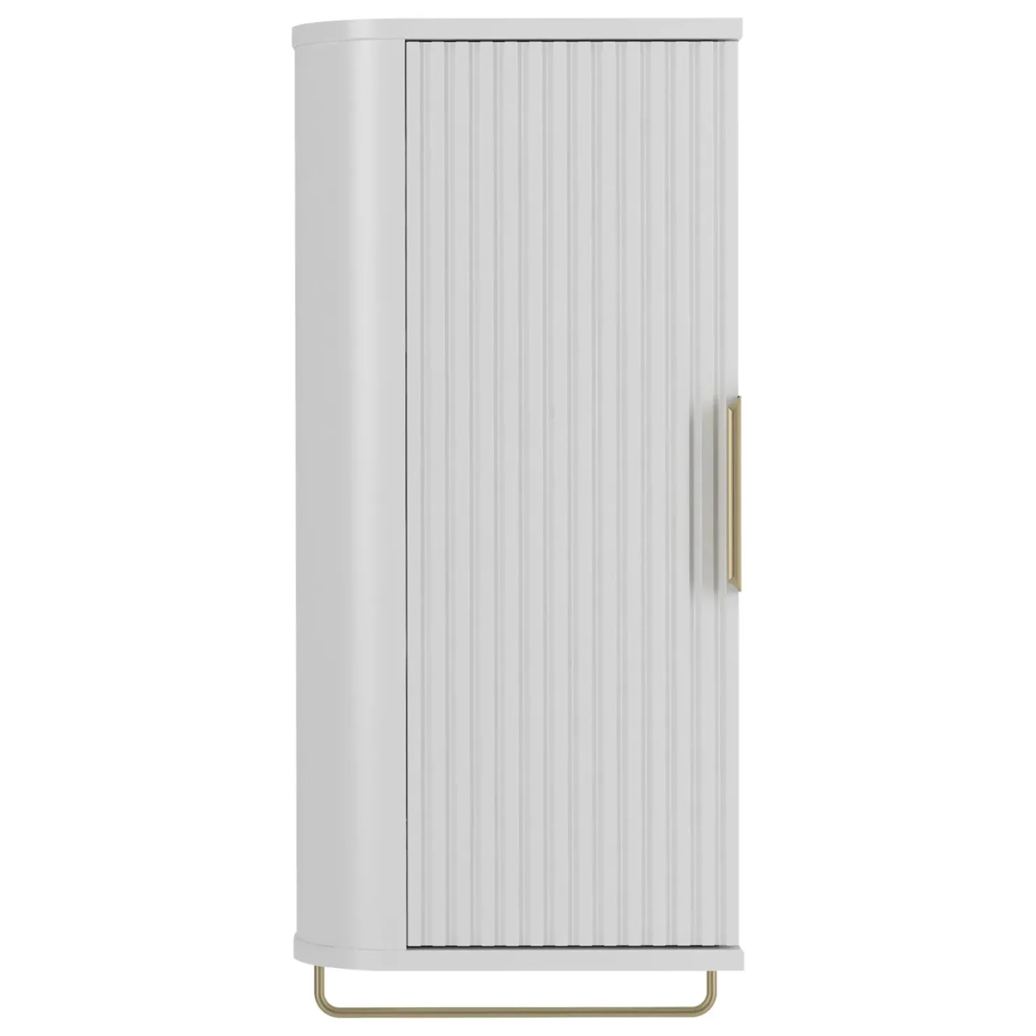 Garnero Arredamenti Mobile bagno sospeso 90cm con lavabo, colonna e pensile cannettato bianco Lusso New