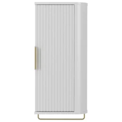 Garnero Arredamenti Mobile bagno sospeso 90cm con lavabo, colonna e pensile cannettato bianco Lusso New