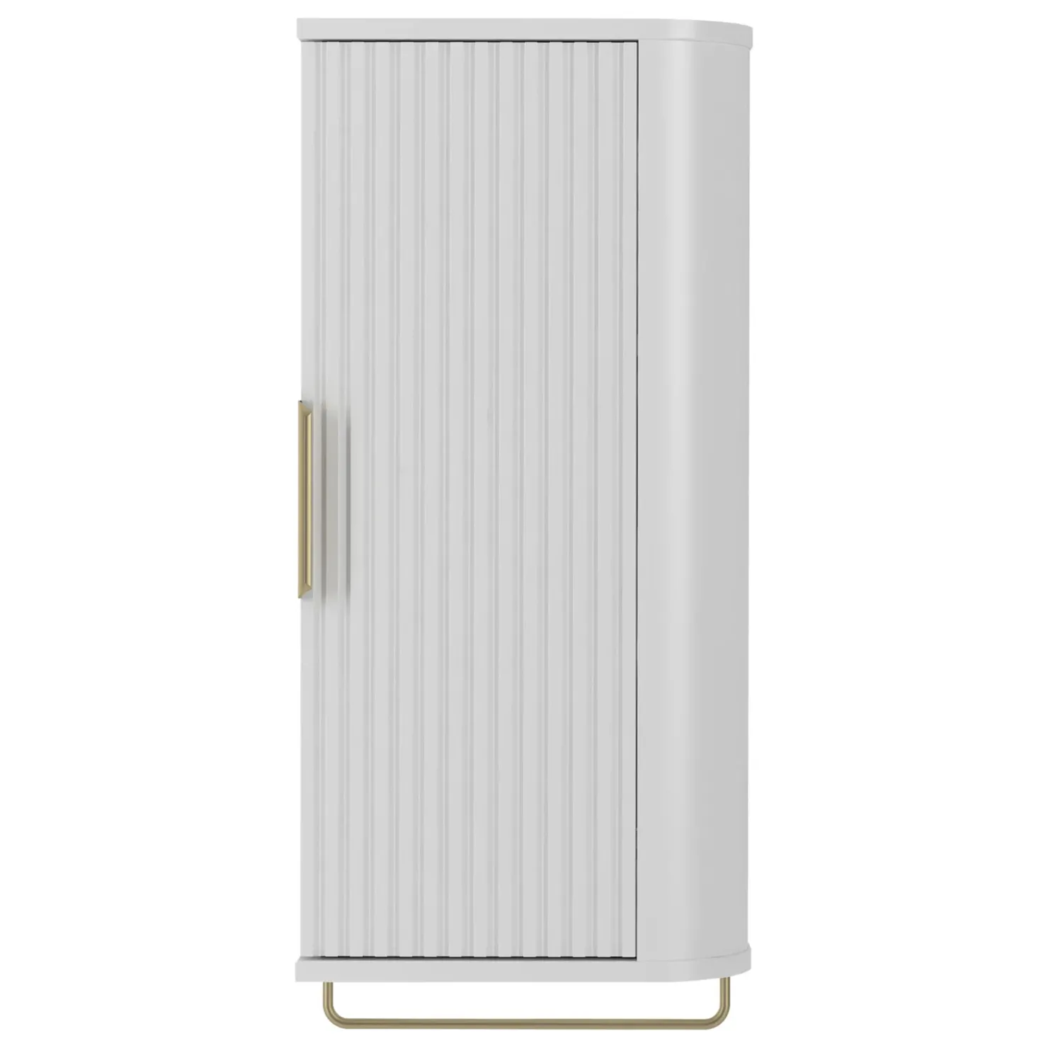 Garnero Arredamenti Mobile bagno sospeso 90cm con lavabo, colonna e pensile cannettato bianco Lusso New