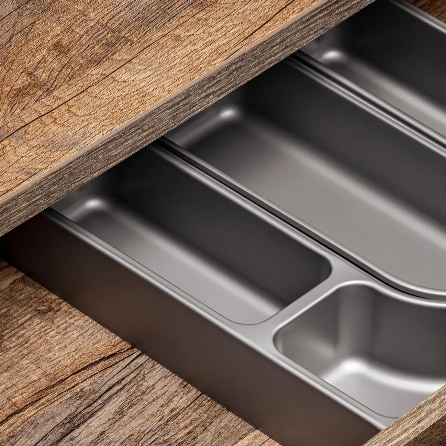 Garnero Arredamenti Mobile bagno sospeso 60cm con lavabo, mobile specchio, colonna e vani grigio quercia Serif Best