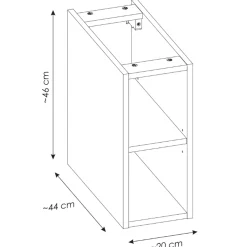Garnero Arredamenti Mobile bagno sospeso 60cm con lavabo, mobile specchio, colonna e vani grigio quercia Serif Best