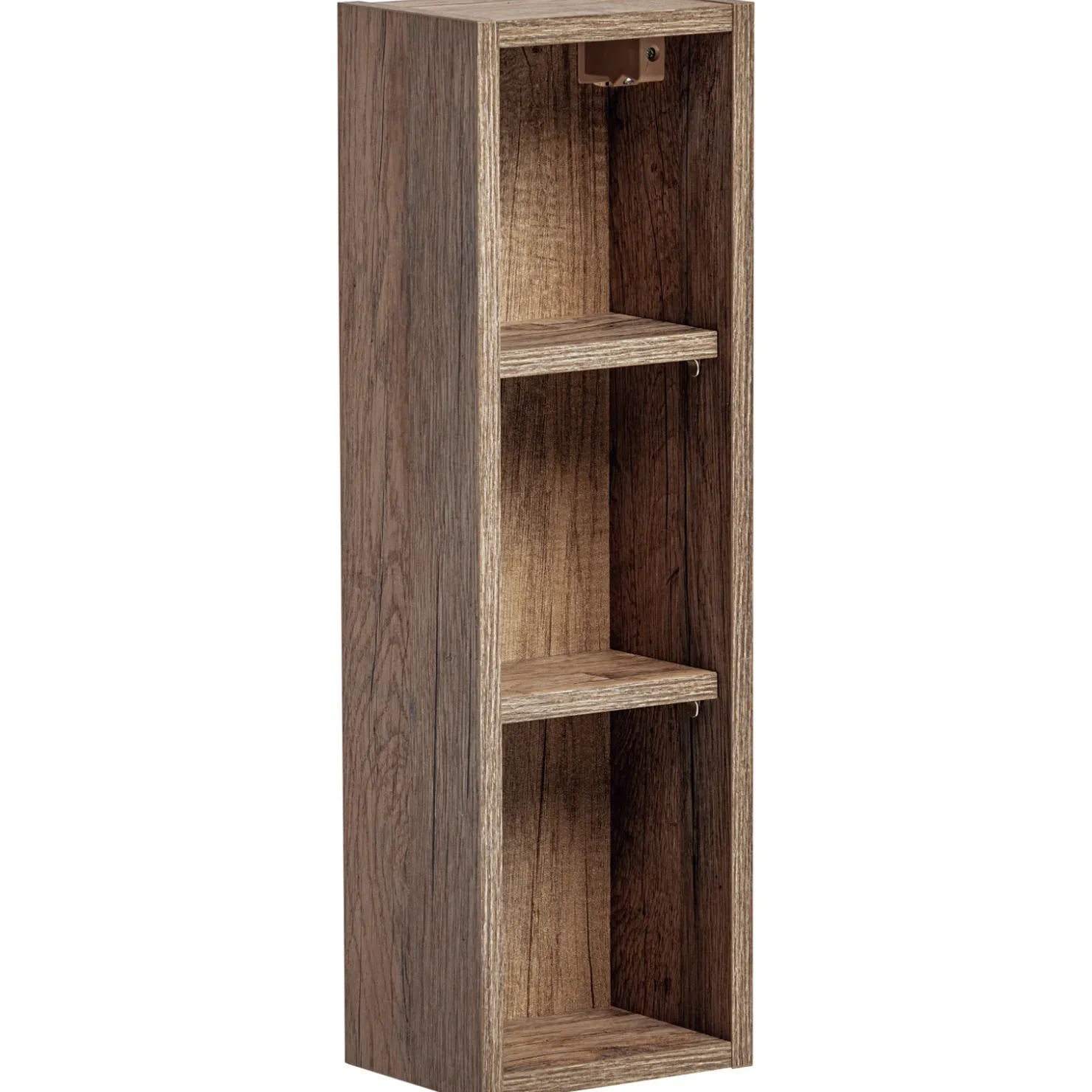 Garnero Arredamenti Mobile bagno sospeso 60cm con lavabo, mobile specchio, colonna e vani grigio quercia Serif Best