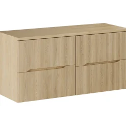 Garnero Arredamenti Mobile bagno sospeso 120cm cannettato rovere Pretty Hot