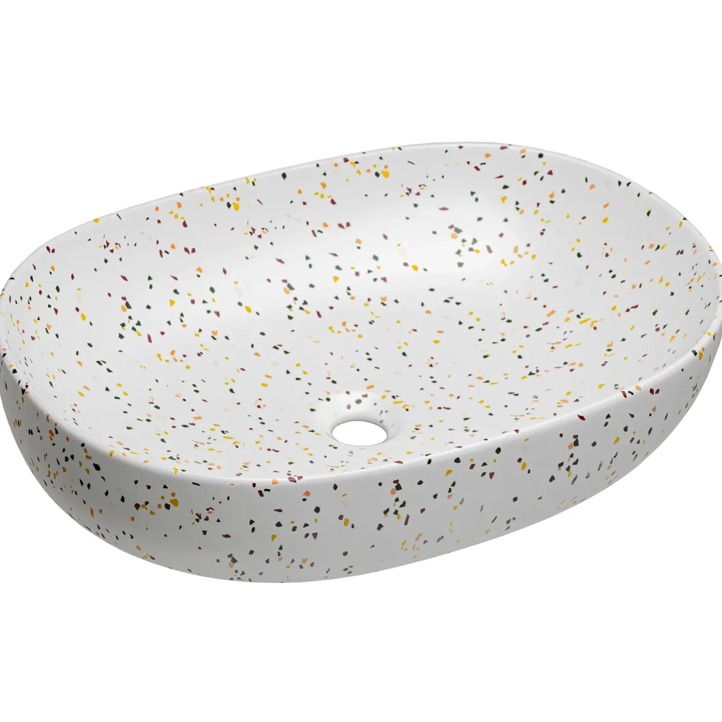 Garnero Arredamenti Mobile bagno sospeso 60cm cannettato con lavabo, colonna e specchio Autentic Rosa Hot