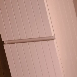 Garnero Arredamenti Mobile bagno sospeso 60cm cannettato con lavabo, colonna e specchio Autentic Rosa Hot