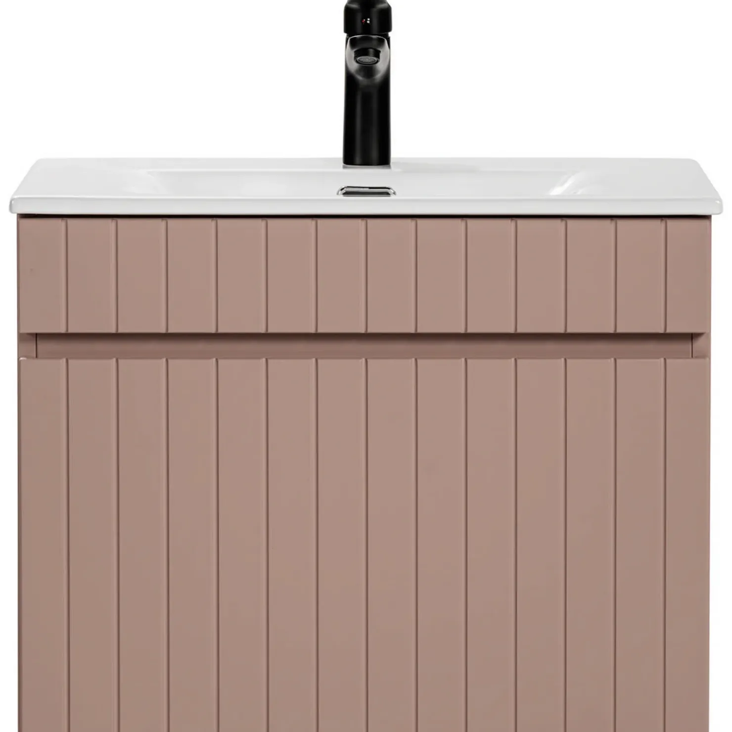 Garnero Arredamenti Mobile bagno sospeso 60cm cannettato con lavabo 1 cassettone Autentic Rosa Sale