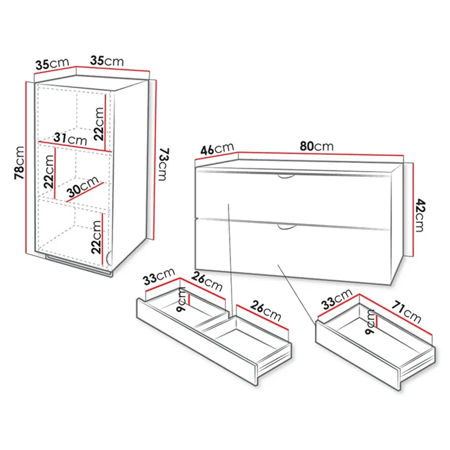 Garnero Arredamenti Mobile bagno sospeso 80cm con pensile nero Hakone 3 Nero Lucido Best