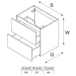 Garnero Arredamenti Mobile bagno sospeso 120cm con lavabo, specchio, colonna e 3 pensili beige rovere Swim Clearance