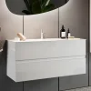 Garnero Arredamenti Mobile bagno sospeso 60cm con lavabo 2 cassetti bianco lucido Moon Hot