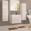 Garnero Arredamenti Mobile bagno sospeso 60cm con lavabo, specchio e colonne bianco lucido Teresa Best