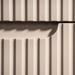 Garnero Arredamenti Mobile bagno sospeso 120cm cannettato 4 cassetti rovere Cleany Beige Hot